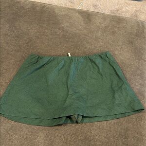 New Free People My Little Micro Mini Cotton Linen Skort Green small